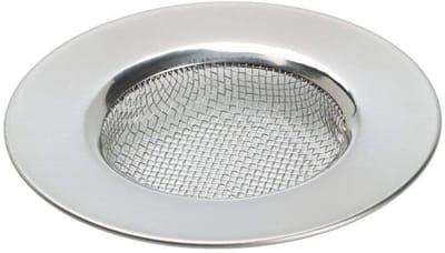 Dailygoods- Gootsteenzeefje Roestvrij Staal - Afvoerfilter - Haarvanger - Bad- of Gootstenenfilter - Voorkomt Verstoppingen - Buitendiameter 7,6 cm