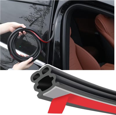 5m rubberen lijm, Versterkte bescherming voor autodeur tegen krassen en botsingen en geluidvermindering, Zelfklevende autodeurlijm voor auto, vrachtwagen, SUV (5m)