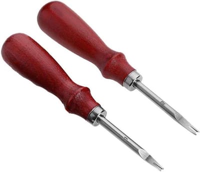 Lederen Rand Beveler Set - Ambachtelijke Rand Schil Snijgereedschap - DIY Lederen Schil Praktisch Gereedschap - 2 Stuks (1 mm + 1,5 mm)