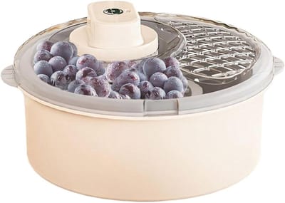 Fruitreiniger Groenteschaal - Draaidroger Salade - Groenten Fruit Wassen - Handmatig Elektrisch - 33 cm Diameter - Wit