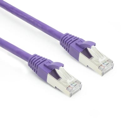 ACT Paarse 0,50 meter SFTP CAT6A patchkabel snagless met RJ45 connectoren FB2300