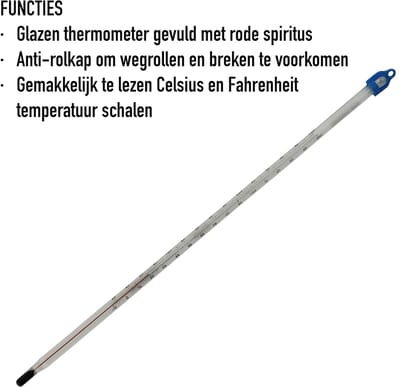 thermometer -10 tot +150°C 300 mm Lab & wetenschappelijke producten voor water, thuisbrouwen wijn en bier of laboratorium gebruik