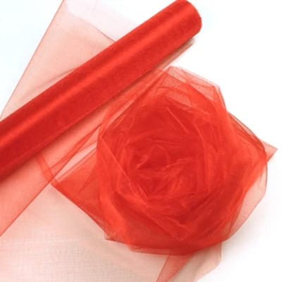 48CMx5M/10M/15M Organza Tule Stof Kristal Bruiloft Bogen Sneeuwgaren Bruiloftsfeest Decoratie Verjaardag Baby Show 66 48cmX15m