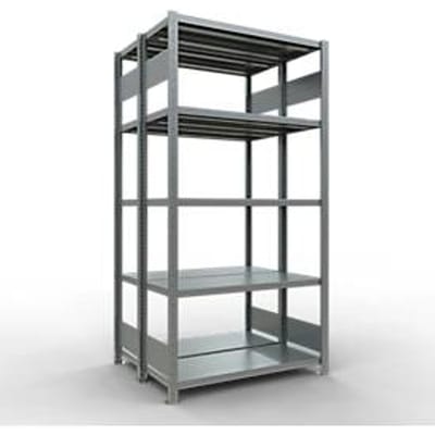 SCHULTE Lagertechnik - Dubbele legbordstellingen. Type 250 kg - 2000x1000x2x400 mm, 10 schappen