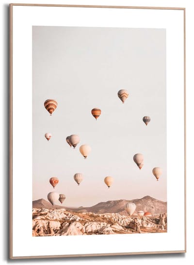 Schilderij Luchtballon - 70 x 50 - Hout - REINDERS