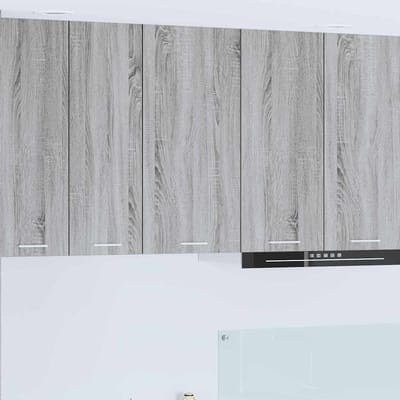 vidaXL - Hangkast - Grijs - Sonoma - en - Wit - 40 - x - 31 - x - 80 - cm - Bewerkt - hout
