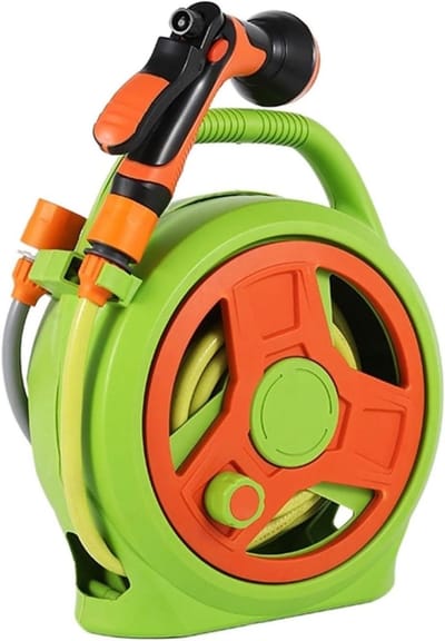 Tuinslanghaspel - Slangenwagen Haspel - Tuin Bewateren - Met 10M Slang - 10M - Groen