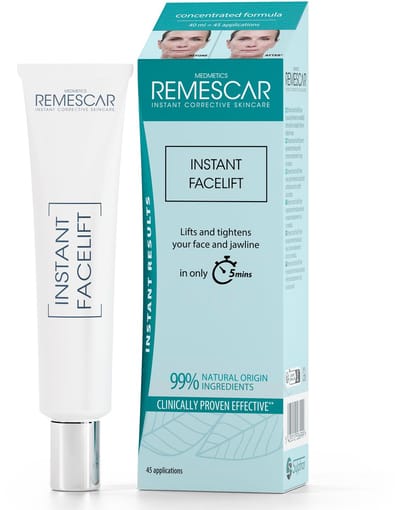 Remescar Instant Facelift creme - Anti-aging gezichtscreme voor onmiddellijk resultaat, Lift & verstevigt de huid, Anti-aging op korte én op lange termijn, Klinisch bewezen doeltreffend, 40 ml