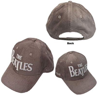 The Beatles - Drop T Logo & Apple Corduroy Baseball pet - Grijs