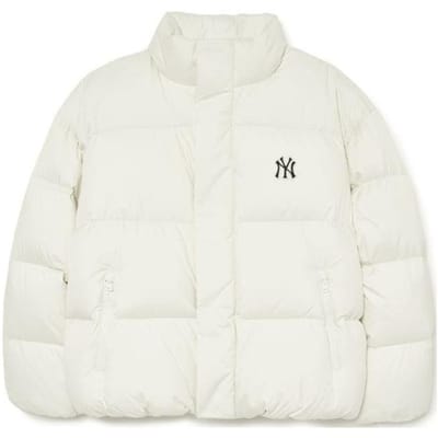 MLB Standkraag Comfortabele Warme Brood Donsjas Unisex Jas Crème 3ADJB0736-50CRS XS white