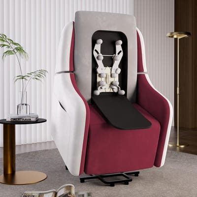 COMHOMA - Elektrische Massagestoel - Met Power Lift en USB - Rood Stof