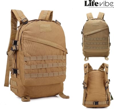 LifeVibe® Tactical Leger Rugzak 40L - Backpack Beige - Waterdichte Outdoor Rugzak - Kamperen