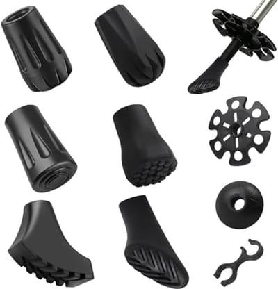 Trekkingstokken Set met Rubber Punt en Antislip Doppen voor Wandelen en Trekking