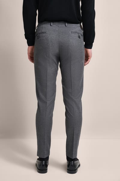 Bugatti Herren Geplooide broek met moderne flanelzachte touch