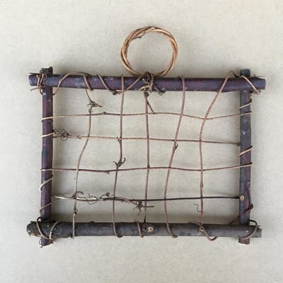 Luchtplanten hangend houten rotan frame tillandsia wandhouder bloemdecoratie hangers bloemen gray