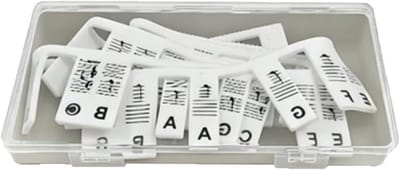 Pianonotenhandleiding - Toetsenbord Stickers - Piano Leren - Afneembaar Zonder Lijm - 88/61 Toetsen - Zwart