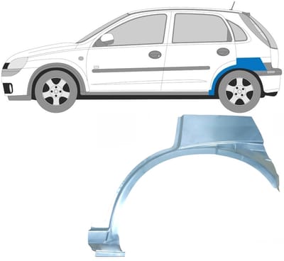 Reparatiepaneel achterspatbord voor Opel Corsa C 2000-2010 / Links