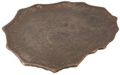 Dienblad Nanko | Medium | Brons goud | Metaal | L32 x B28 x H2 cm