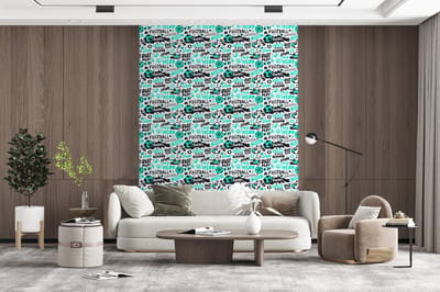 Behang - Fotobehang Patronen - Voetbal - Sport - Jongens - Kinderen - Kids - Breedte 165 cm x hoogte 220 cm