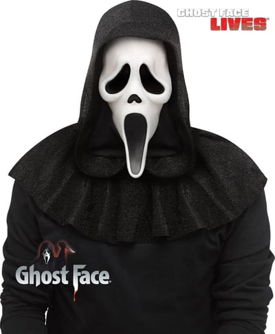 FUNWORLD Ghost Face Official Licence 25th Anniversary Movie Mask Scream V Halloween maskers Horror Maskers