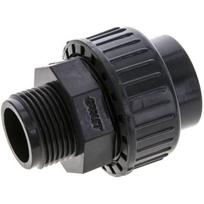 PVC Rechte Lijmmof 32mm x Buitendraad R 1'' EPDM