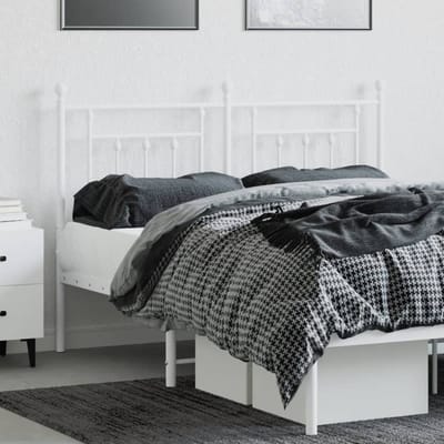 vidaXL - Vervangend - hoofdbord - 150 - cm - metaal - wit