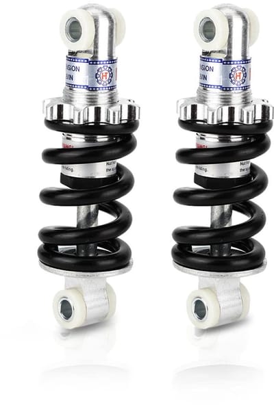 Dailygoody - Achter schokdemper - Motorfiets schokdemper - Verstelbaar en comfortabel - 125mm - Geschikt voor Go-Kart - 2 stuks - Achterwieloph..