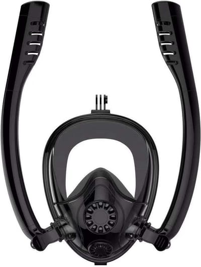 Full face snorkelmasker CK2 volwassenen zwart L/XL