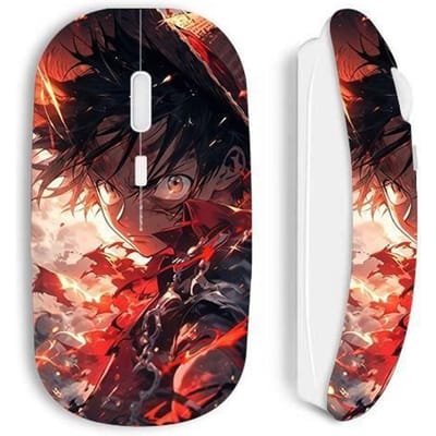 Souris sans fil - maniacase - One piece Luffy énervé - USB - Optique - Art manga anime