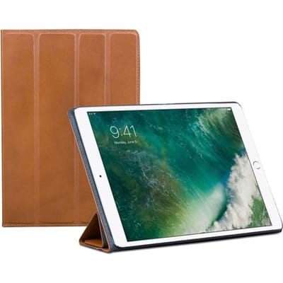 dbramante1928 iPad Air 10.5 2019 Bookcase Hoes – Echt Leer – Cognac – Luxe Beschermhoes