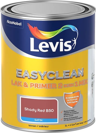 Levis - Easyclean Lak & Primer 2-In-1 Mix - Shady Red B50 - Mengverf - 1 L