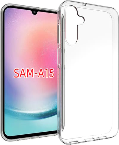 MobyDefend Hoesje - Geschikt voor Samsung Galaxy A15 - Transparante TPU Backcover - Volledig Doorzichtig