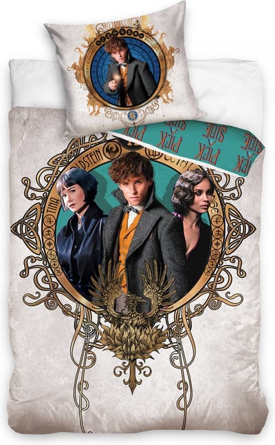 Fantastic Beasts Crime of the Grindelwald - Dekbedovertrek - Eenpersoons - 140x200 cm + 1 kussensloop 70x80 cm - White
