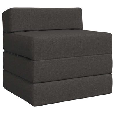 vidaXL - Vouwbare - Sofa - Bed - Donkergrijs - 200 - x - 70 - x - 15 - cm - Stof