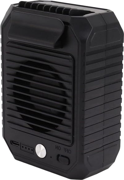 10000 MAh Oplaadbare Handsfree Taille Ventilator met 3 Speed - USB Draagbare Persoonlijke Clip Ventilator voor Vissen - Tuinieren - Klimmen .