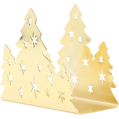 Porte-serviettes en acier inoxydable en forme d'arbre de Noël, support de rangement pour serviettes en papier pour la maison doré