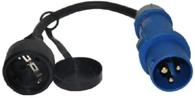 CEE Verloopkabel voor Camping en Boot 230V 16A Spatwaterdicht