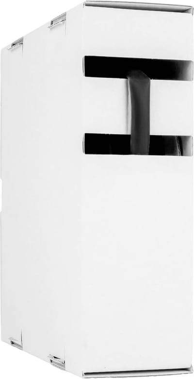 Hongshang 211114308 Krimpkous zonder lijm Zwart 1.20 mm 0.60 mm Krimpverhouding:2:1 15 m