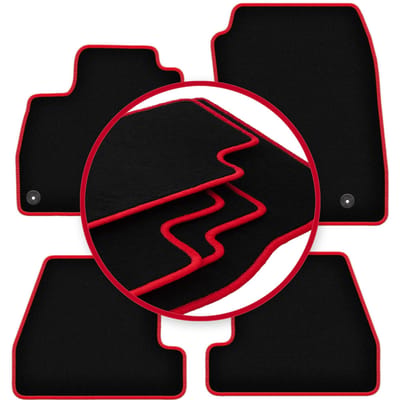CARLUX-RED automatten voor: Ford Focus MK3 FL sedan, stationwagen, hatchback (2017-2020)