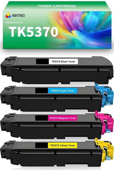 INKFIND TK-5370 tonercartridge multipack van 4 stuks (Zwart+Cyaan+Magenta+Geel) compatibel met Kyocera TK5370 TK-5370K TK-5370C TK-5370M TK-5370Y toner cartridge - 4-pack BK/C/M/Y
