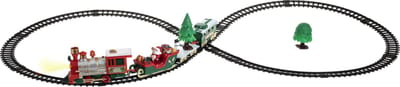 Feeric lights and christmas Rijdende kersttrein - 20-delig - met licht en muziek - kerstboom trein - kerstversiering