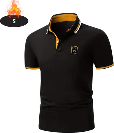 Livano Poloshirt Heren - T-Shirt Heren - Shirt - Overhemd - Polo Shirt - Zwart - S