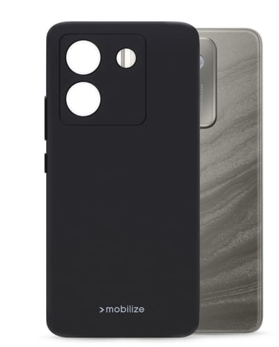 Mobilize Hoesje geschikt voor POCO M7 Pro Telefoonhoesje Flexibel TPU | Mobilize Rubber Gelly Backcover | M7 Pro Case | Back Cover - Zwart