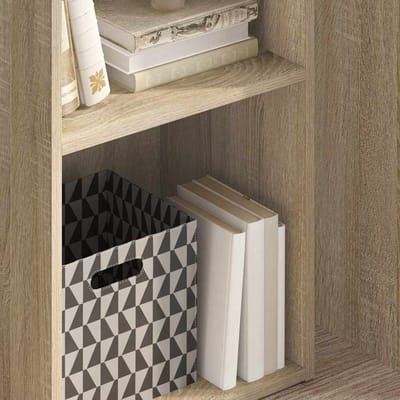vidaXL - Boekenkast - met - 2 - schappen - 40x30x76,5 - cm - bewerkt - hout - sonoma - eik