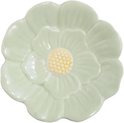 Keramische Sieraden Schaal - Ring Houder - Sieraden Opbergen - Lotusbloem Design - 3 Stuks - Mintgroen