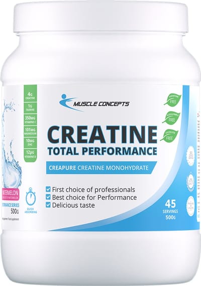 Creatine Monohydraat CreaPure Poeder met Smaak en Optimale Vitamine Mix - Total Performance voor Beter Resultaat - 500 gram | Muscle Concepts