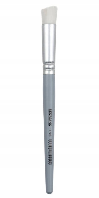 Renesans Kwast Platte Nylon 1/4 Wit Hard - Universeel