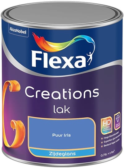 Flexa - Creations Lak Zijdeglans - Puur Iris - Mengverf - 750 Ml