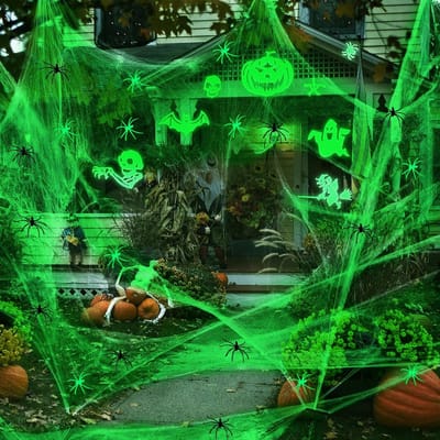 Solacis Halloween Decoratie - Spinnenweb - Halloween versiering - Decoratie buiten - Horror - Eng - Must have voor halloween!