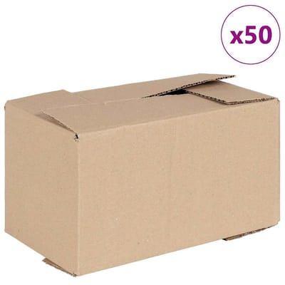 vidaXL - Vouwdoos - met - opslag - 50 - st - Naturel - 24 - x - 13 - x - 13 - cm - Karton